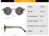 Round Sunglasses  Men’s Gradient Lens Alloy Carving Frame Luxury Brand Designer Vintage Sun Glasses UV400 - NansUniqueShop4Men
