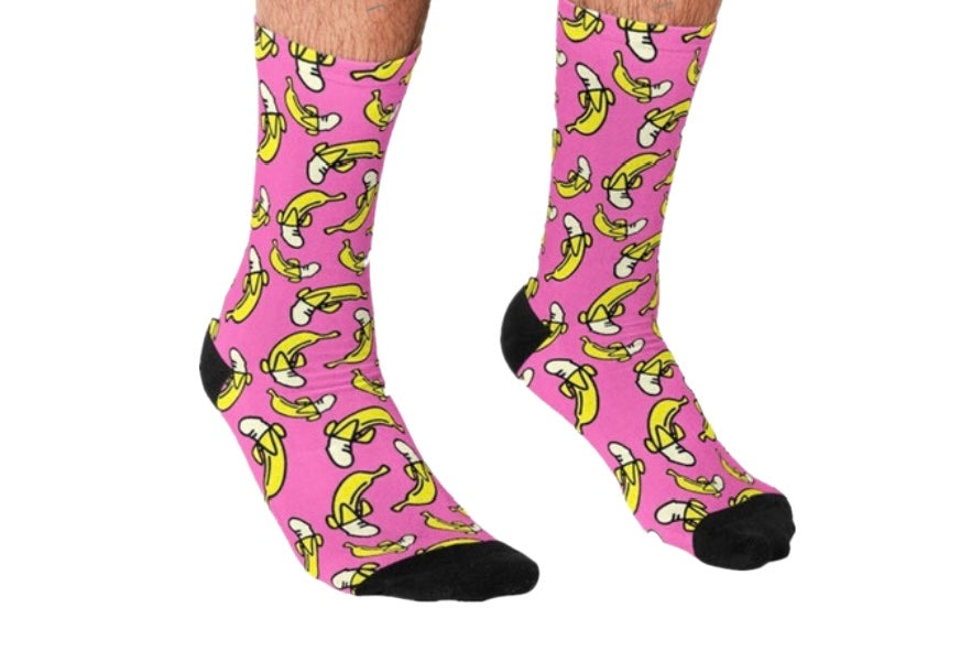 Men's Funny socks Banana Dick Penis Printed Socks harajuku Men Happy hip hop Novelty cute boys Crew Casual Crazy Socks - NansUniqueShop4Men