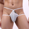 Jackstrap Open Butt Crotchless Panties Mens Sexy Underwear G-string Briefs Pouch Thong Mesh Buttocks Hollow T-Back Underwear - NansUniqueShop4Men