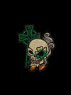Irish Skull Cross Smoking Pipe Small Patch Biker Iron or Sew on Patch Biker Sew on Patch Jean Embroidery Patch Rider Patch