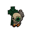 Irish Skull Cross Smoking Pipe Small Patch Biker Iron or Sew on Patch Biker Sew on Patch Jean Embroidery Patch Rider Patch