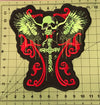 Large Winged Skull Cross Back Patch Biker Iron or Sew on Patch Biker Sew on Patch Jean Embroidery Patch Rider Patch Custom Patch