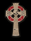 Celtic Skull Cross Back Patch Biker Iron or Sew on Patch Biker Sew on Patch Jean Embroidery Patch Rider Patch Custom