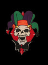 Large Jester Skull Back Patch Biker Iron or Sew on Patch Biker Sew on Patch Jean Embroidery Patch Rider Patch Custom