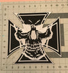 Skull Cross Back Patch Biker Iron or Sew on Patch Biker Sew on Patch Jean Embroidery Patch Rider Patch Custom Patch