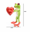Frog Holding Heart Brooches Women Alloy Two Flower  Exciting Enamel Brooch Pins Gifts