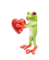 Frog Holding Heart Brooches Women Alloy Two Flower  Exciting Enamel Brooch Pins Gifts