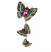 Big Rhinestone Butterfly Brooches For Women Vintage Palace Style 3 Butterfly Insects Party Casual Brooch Pins Gifts