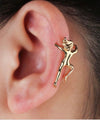 Creative Punk Cute Gymnast 3D Climbing Little Man Ear Clip Personality Fashion Jewelry Women Girl Gifts