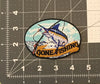 Gone Fishing Patch Iron On Patch Jacket Sew on Patch Biker Sew on Patch Jean Embroidery Patch Rider Patch Custom Patch