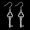 Single Accent Pure 925 Sterling Silver Fashion Skeleton Key Stud Earring For Women Silver Earrings Jewelry - NansUniqueShop4Men