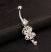 Crystal Butterfly Stainless Steel Belly Button Ring Sweet Piercing Navel Piercing Body Jewelry Gifts