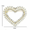 Pearl Heart Brooches Women Men 3-color Rhinestone Heart Love Party Office Brooch Pins Gifts