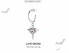 Single Accent Pure 925 Sterling Silver Fashion Love Sword Stud Earring For Women Silver Earrings Jewelry