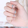 925 Sterling Silver Earrings Inlaid Turquoise Crystal Zircon Earrings Woman Charm Jewelry Gift
