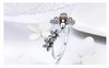 100% 925 Sterling Silver Trendy Bee &amp; Daisy Flower Finger Rings for Women Adjustable Size Valentine Gift For Her