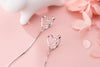 Single Accent Copper Silver Finish Metal Line Fashion Piercing Earring For Women Silver Earrings Jewelry