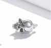 Single Accent Pure 925 Sterling Silver Fashion Skull Earring For Women Silver Earrings Jewelry