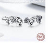 925 Sterling Silver Retro European Stud Earrings Twisted Line Women Earrings Sterling Silver Jewelry Gift For Her