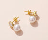 925 Sterling Silver Love Shell Pearl Drop Earrings for Women Plated Gold Bijoux Earrings Fine Jewelry Party Gift