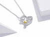 Silver Classic Heart Necklace 925 Sterling Silver Ture Love CZ Pure Necklace Gift for Women Genuinel Fine Jewelry