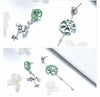 925 Sterling Silver Jumping Frog Green Zircon Drop Earrings for Women Long Chain Animal Earrings Jewelry