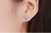 925 Sterling Silver Flower Fairy Pink CZ Stud Earrings for Women Sterling Silver Jewelry Gift