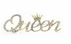 NEW ARRIVAL Rhinestone Queen Brooches For Women 2-color Crown Letters Pary Office Brooch Pins Gifts