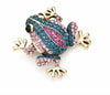 NEW ARRIVAL Rhinestone Frog Brooches Women Metal Lovely Animal Party Casual Brooch Pins Gifts