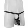 Mens Lingerie Briefs Low Waist Open Back Jockstrap G-string Thong Underwear Synthetic Leather Bulge Pouch with Zipper Underpants - NansUniqueShop4Men
