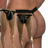 Mens Handmade Jock Men&#39;s Sexy Jock Artificial Leather T-Back Underwear G-String Thong Underpants Men Ring Open Crotch Personality - NansUniqueShop4Men