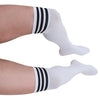 Men&#39;s Sexy Stockings Over The Knee Striped Stocking Boy Friend Student Middle White Black Stockings Exotic Apparel Man Underwear - NansUniqueShop4Men