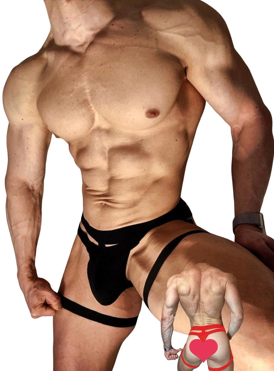 Men Sexy G String Erotic Underwear Thong T-back Jockstrap Penis Pouch Elastic Leg Strap Cotton Underwear - NansUniqueShop4Men