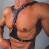 Sexy Faux Black Leather Harness Flirting Bondage Men Sex Tools For Men Gay BDSM Chest Harness Party Suspenders - NansUniqueShop4Men