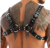 NEW ARRIVAL Mens Leather H Bulldog Chest Harness, 4 Straps Sexy Costume,BDSM Bondage Sex Toys For Men - NansUniqueShop4Men