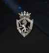 NEW ARRIVAL Retro Lion Shield Crown Animal Brooches Fashion Men&#39;s Suit Shirt Collar Needle Badge Lapel Pins Jewelry