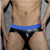 Men&#39;s Briefs Faux Leather Jockstrap Thong Stretch Briefs Pouch Underwear Black Low Waist New Male Underwear - NansUniqueShop4Men