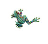 NEW ARRIVAL Rhinestone Frog Brooch Vivid Animal Pin Full Glasses Design Alloy Material Green Color Women And Men Jewelry