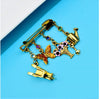 NEW ARRIVAL Vintage Gardening Tools Brooches For Women Shovel Kettle Butterfly Flower Basket Pin Fashion Cute Accessories