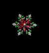 New Arrival Limited Quantity Available  Christmas Crystal Snowflake Pin Winter Festivel Brooch Enamel Jewelry