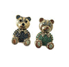 NEW ARRIVAL Rhinestone Crystal Bear Brooch Cartoon Animal Corsage Lapel Pins Sweater Suit Collar Pin Badge Brooches