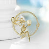 NEW ARRIVAL Fairy Pearl Brooch Jewelry Luxury Pin Gold Metal Crystal Rhinestone Scarf Buckle Suit Coat Pins