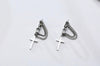 NEW ARRIVAL Stainless Steel Cross Double Chain Huggie Hoops Earring Pair for Mens Earrings