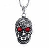 NEW ARRIVAL Men&#39;s Vintage Inspired Flower Skull Necklace Gothic Punk Stainless Steel Pendant Bike Jewelry