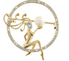NEW ARRIVAL Fairy Pearl Brooch Jewelry Luxury Pin Gold Metal Crystal Rhinestone Scarf Buckle Suit Coat Pins