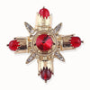 NEW ARRIVAL Vintage Cross Brooch for Women or Men Crystal Rhinestone Pearl Pendent Matte Gold Coat Pin Scarf Buckle Corsage Jewelry