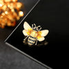 NEW ARRIVAL Golden Bee Brooch Animal Crystal Rhinestone Men Women Small Suit Lapel Pin - NansUniqueShop4Men