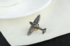 NEW ARRIVAL Mens Retro Aircraft Brooch Pin For Shirt Collar Jacket and Sweater Brooches For Mens Clothing &amp; Accessories